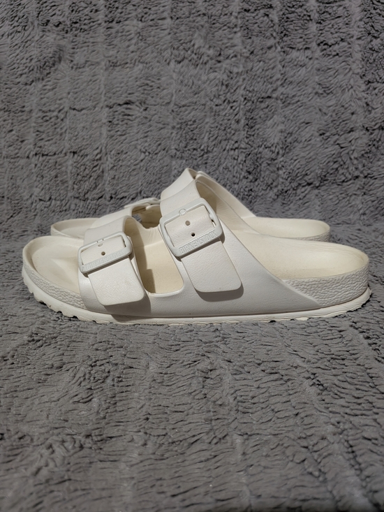 Birkenstock Shoes - Birkenstock White Slip-On Sandals Size 39EU